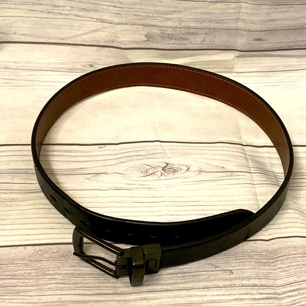 Boy’s black/brown faux leather reversible belt